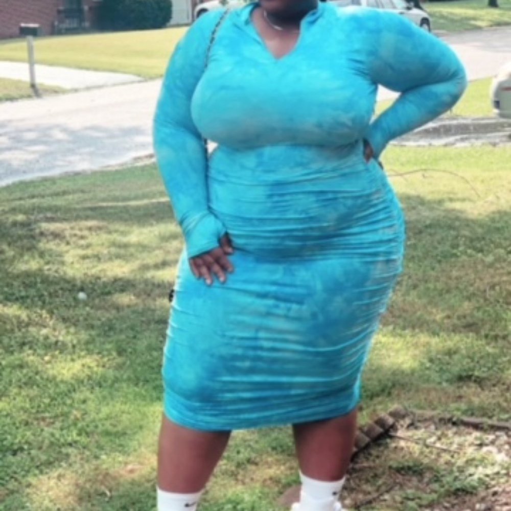 Blue Tye Dye Dress